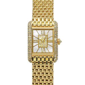 CARTIER Tank LC SM White/Blanc shell/diamond Ladies Watches quartz Used Ginzo